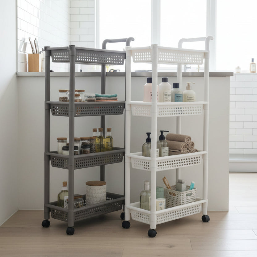 4 Layer Trolley Rack With Handle