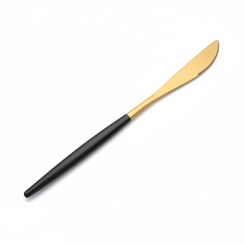 Black & Gold Cutlery Set