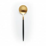 Load image into Gallery viewer, Black &amp; Gold Cutlery Set
