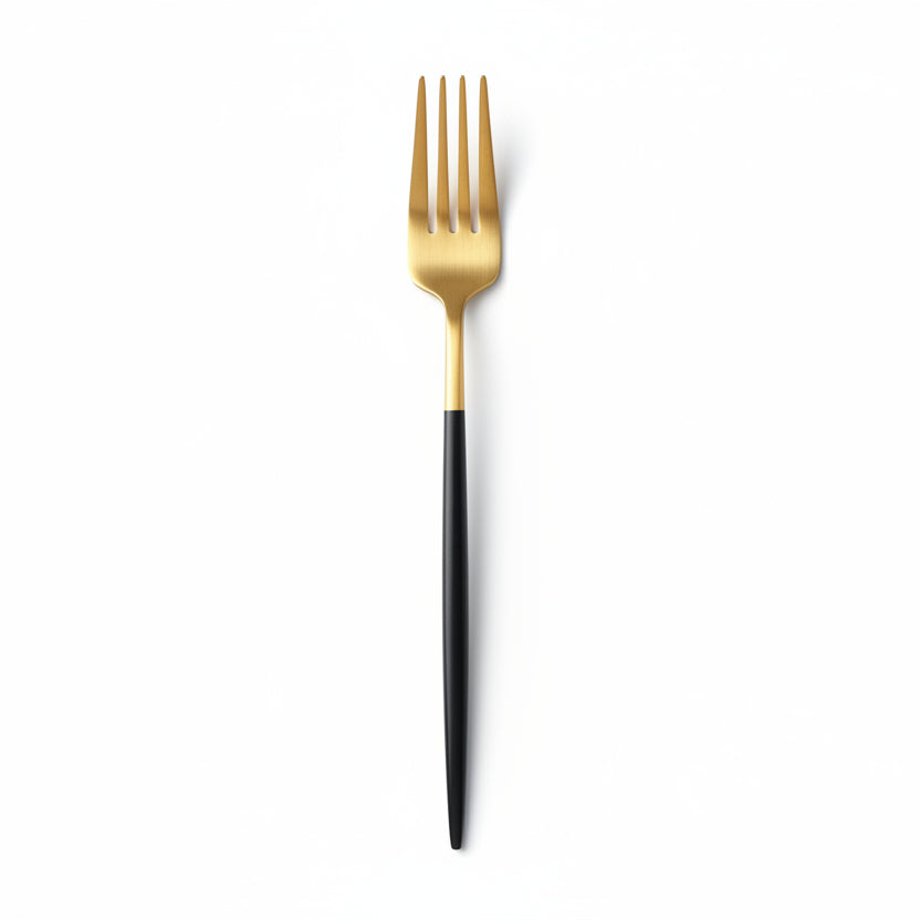 Black & Gold Cutlery Set