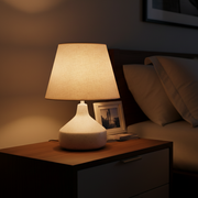 White Bottle Ceramic Table Lamp
