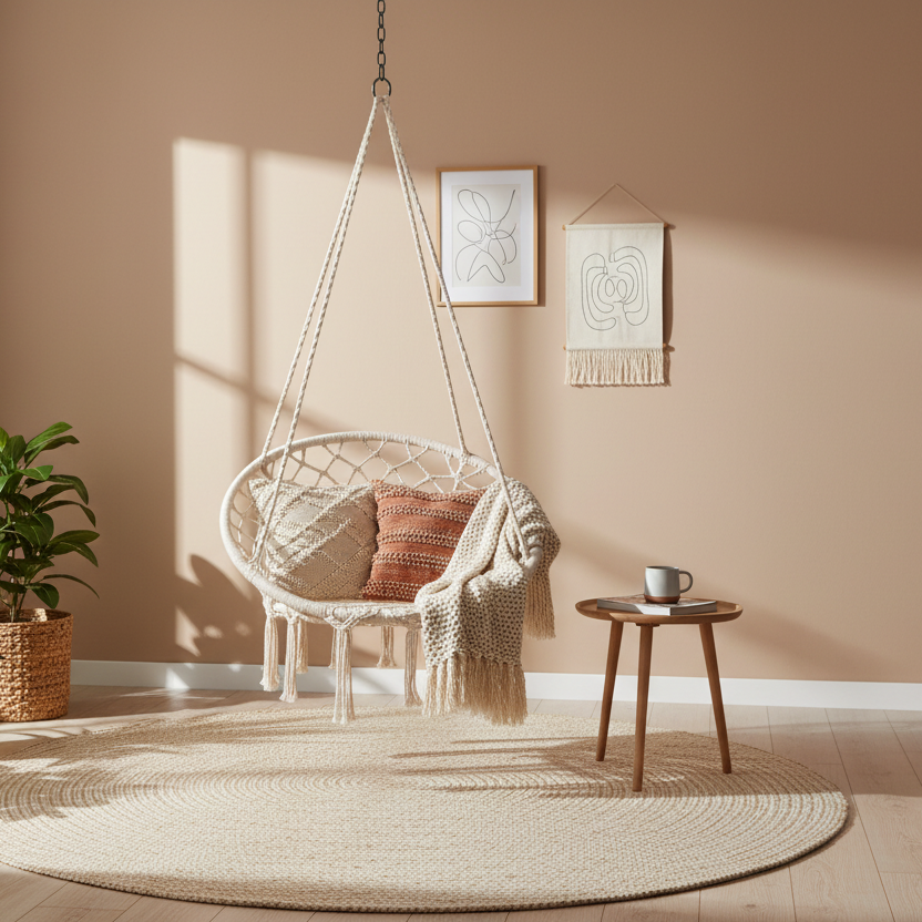 White Round Hammock Chair