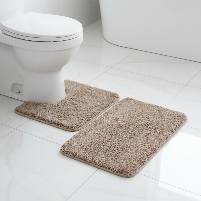 Soft Bathroom Carpet Set