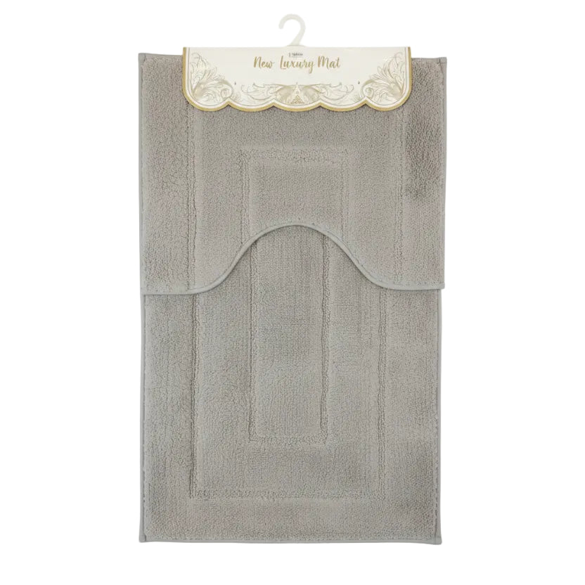 Plain Bathroom Carpet Set 80Cmx50Cm