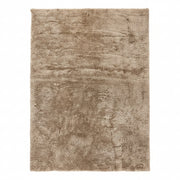 Taupe High-Pile Shag Rug