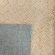 White Diamond Textured Shag Rug