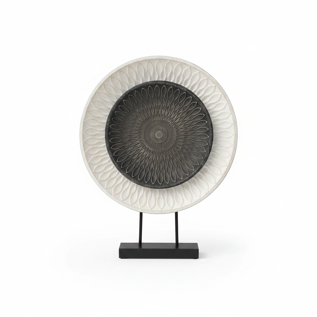 Black & White Round Table Deco