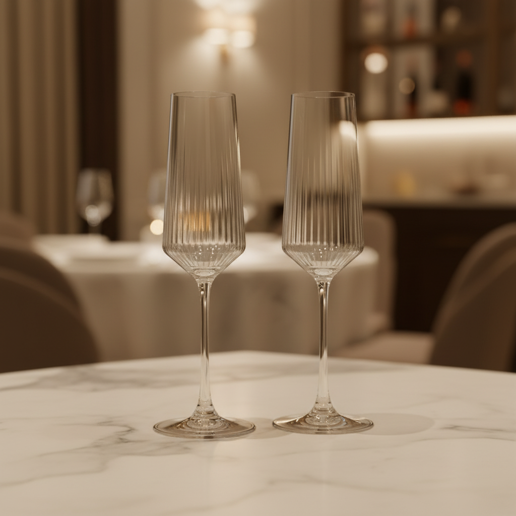 Striped Champagne Flute
