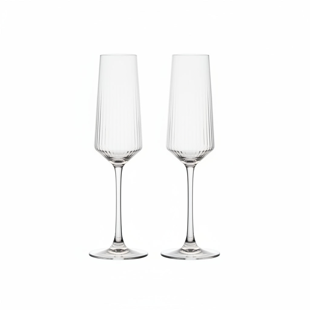 Striped Champagne Flute