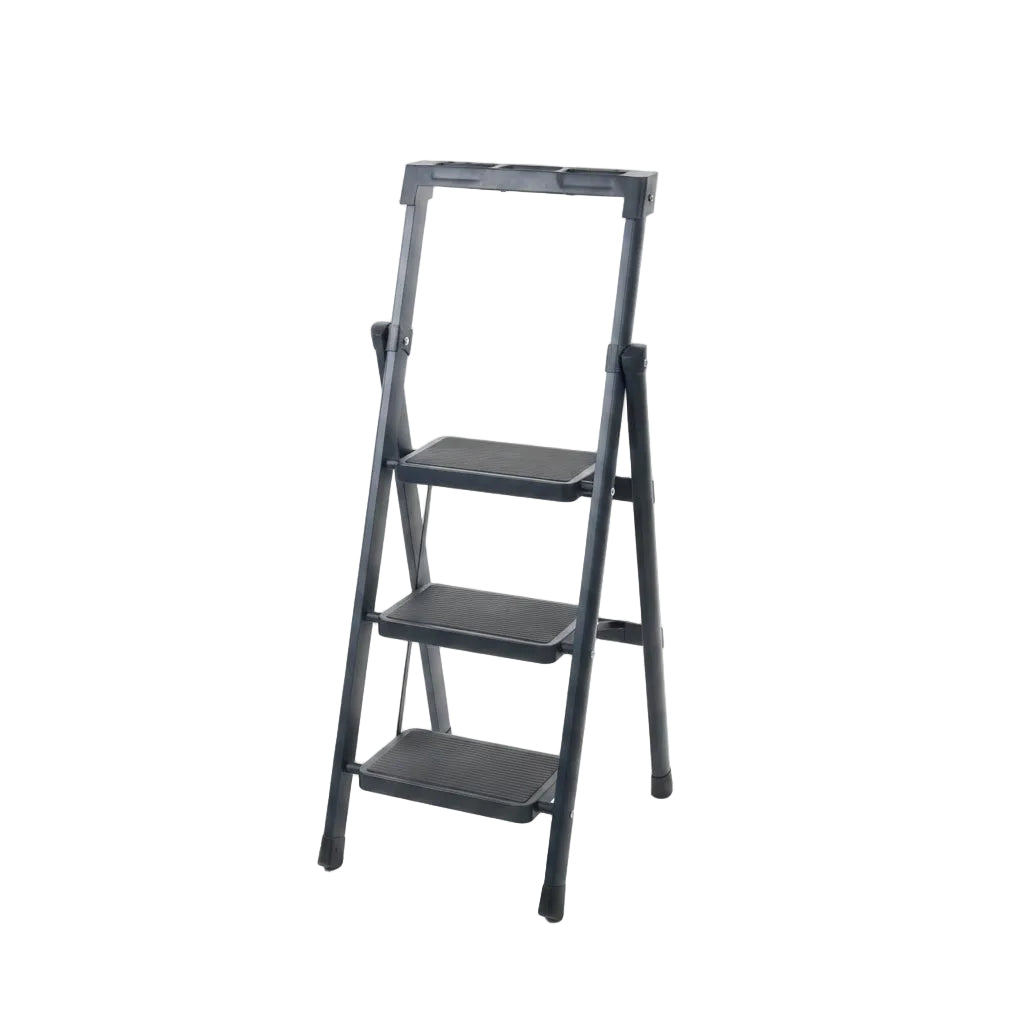 3 Step Folding Ladder Black