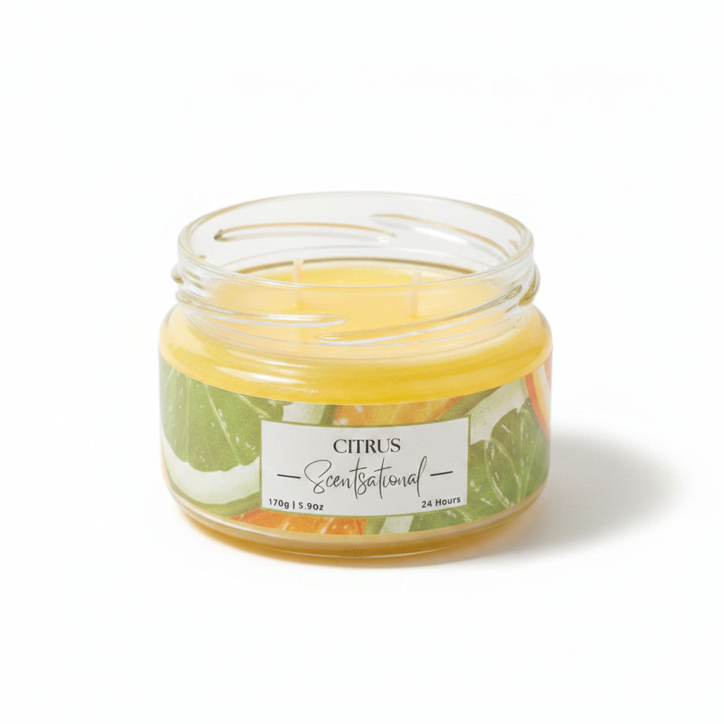 Scentsational Glass Jar Wax Candle