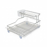 Two-Tier Silver Dish Rack