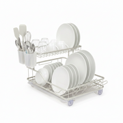 Two-Tier Silver Dish Rack