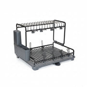 Two-Tier Black Dish Rack