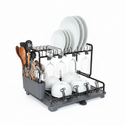 Two-Tier Black Dish Rack