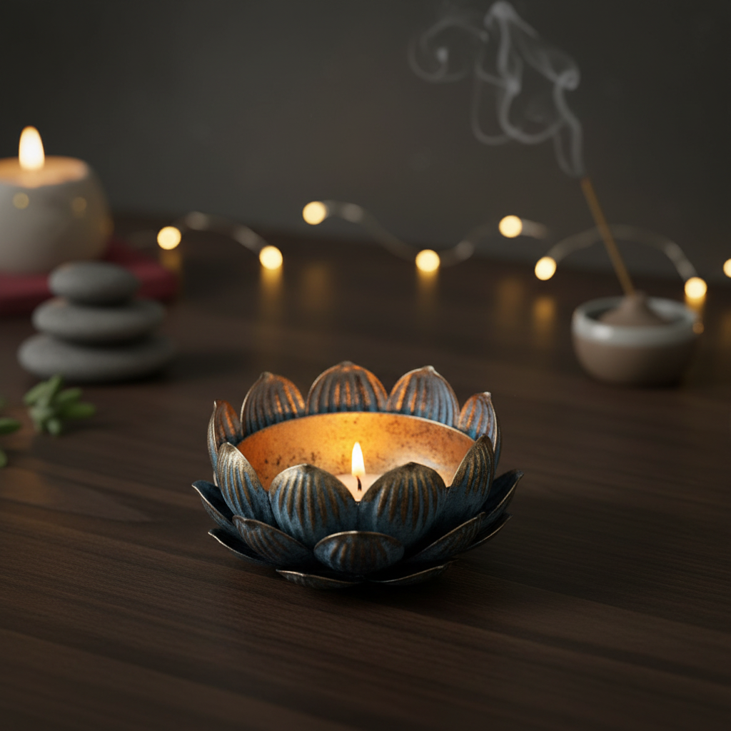 Hajji Flower Design Candle Holder
