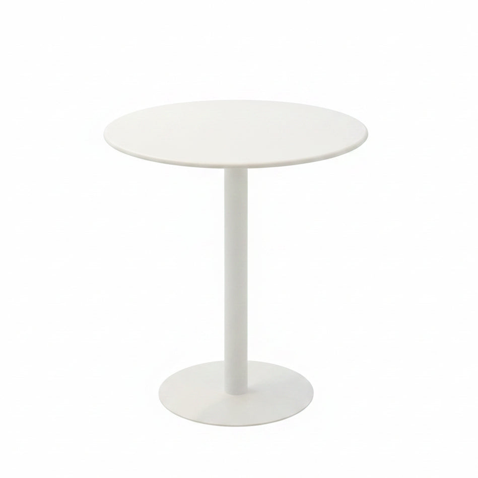 Steel Round White Table