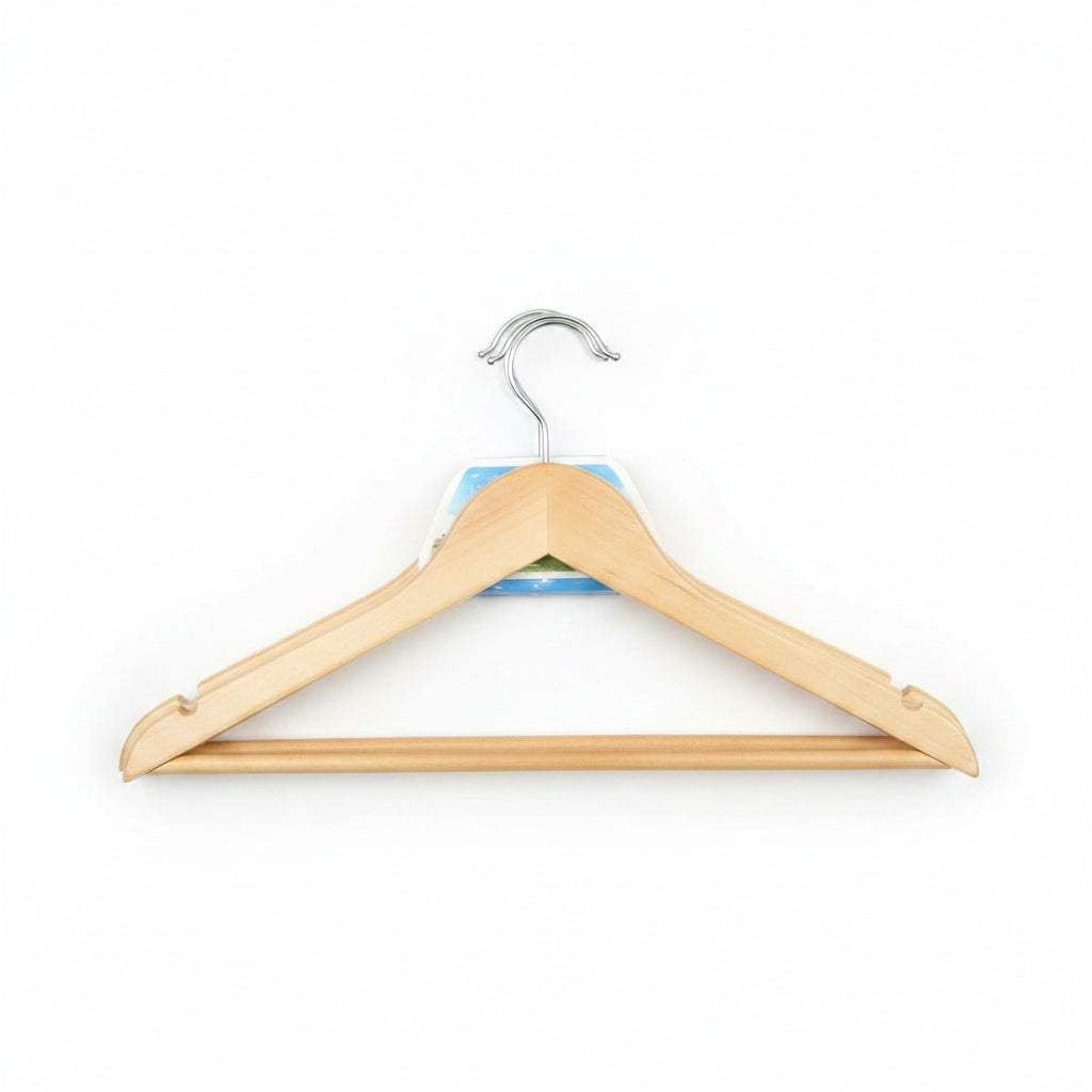 3-Piece Natural Color Wooden Hanger Set