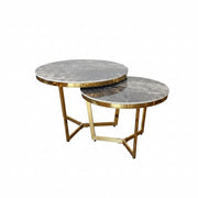 Marble-Top Side Table