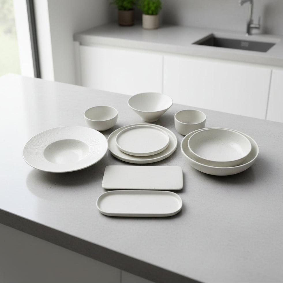 White Dinnerware Set
