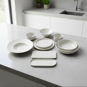 White Speckled Dinnerware Set