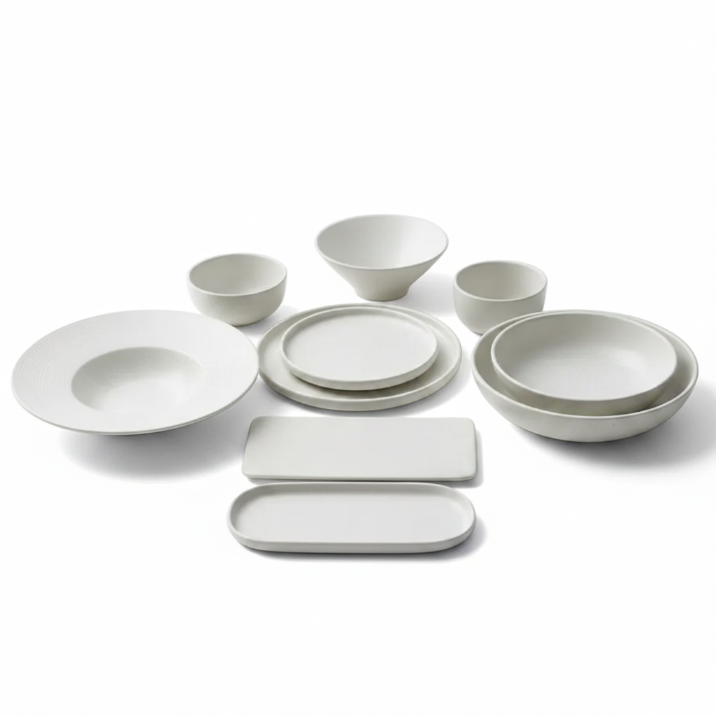 White Dinnerware Set