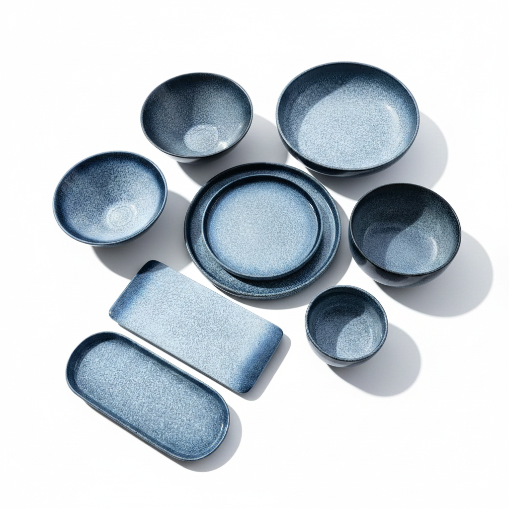 Blue Ceramic Tableware Set