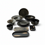 Load image into Gallery viewer, Black Ceramic Tableware Set
