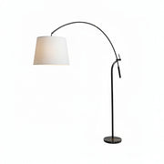 Black Arc Drum Floor Lamp