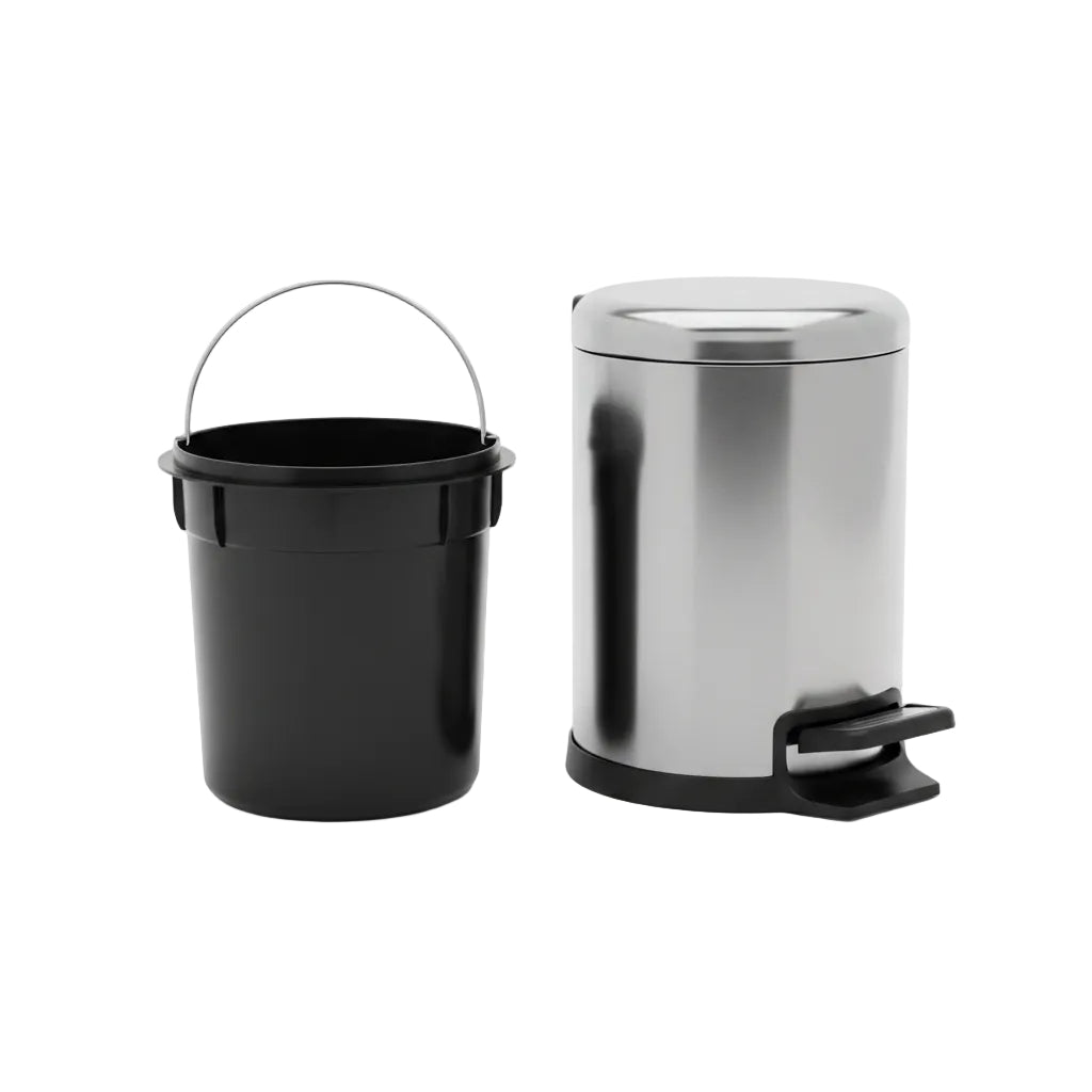 Black Titanium Pedal Bin 5L
