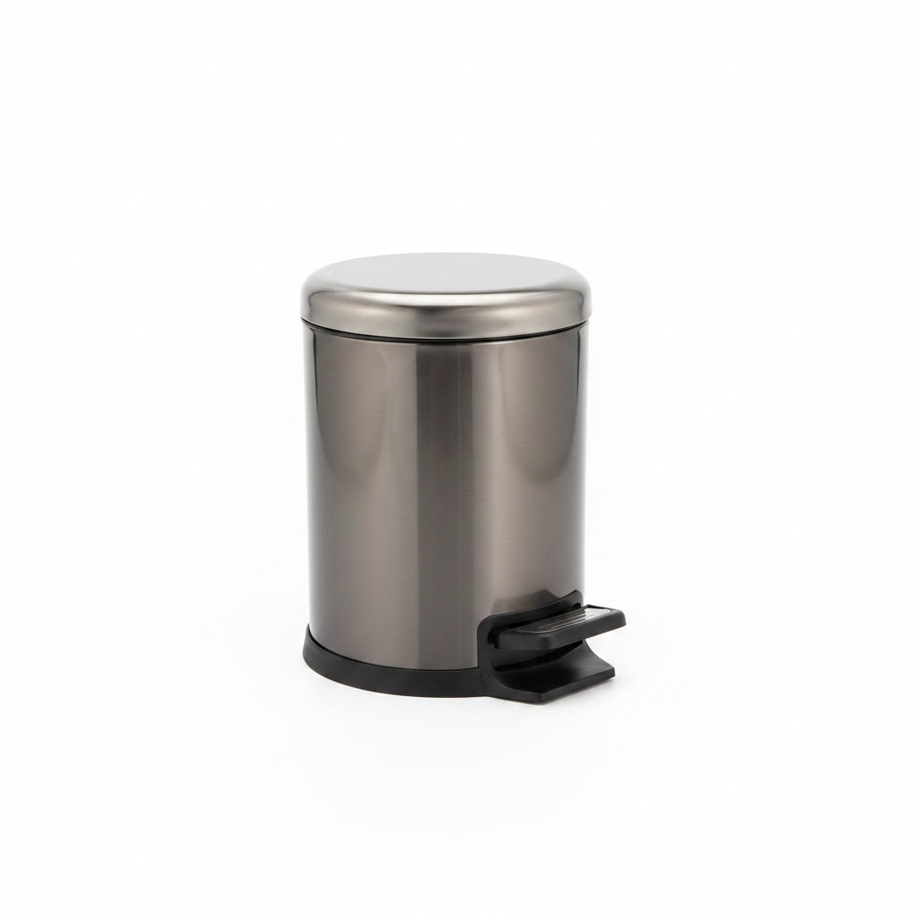 Black Titanium Pedal Bin 5L