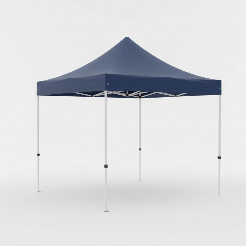 White Coated  Steel Bar Canopy Tent