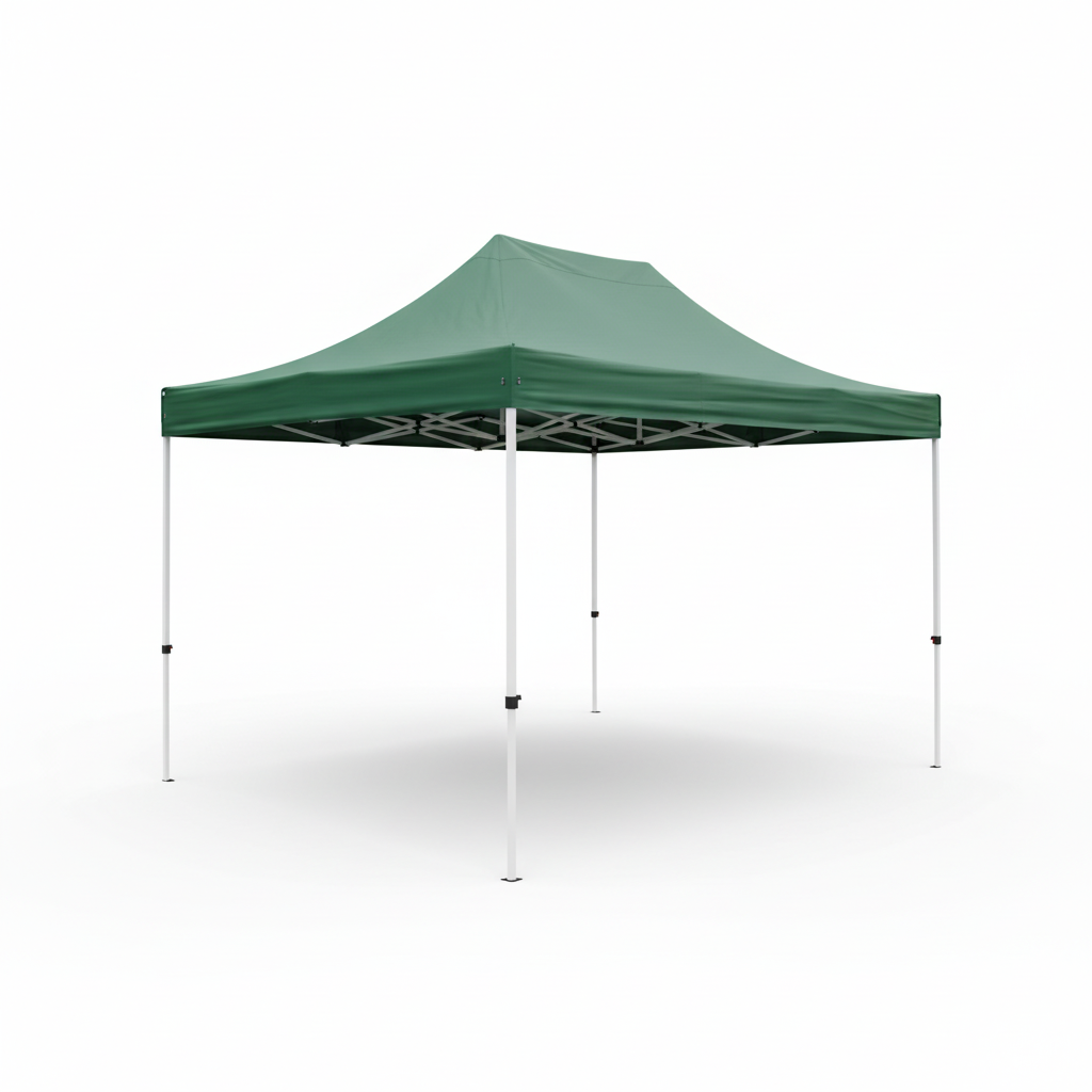 White Coated  Steel Bar Canopy Tent