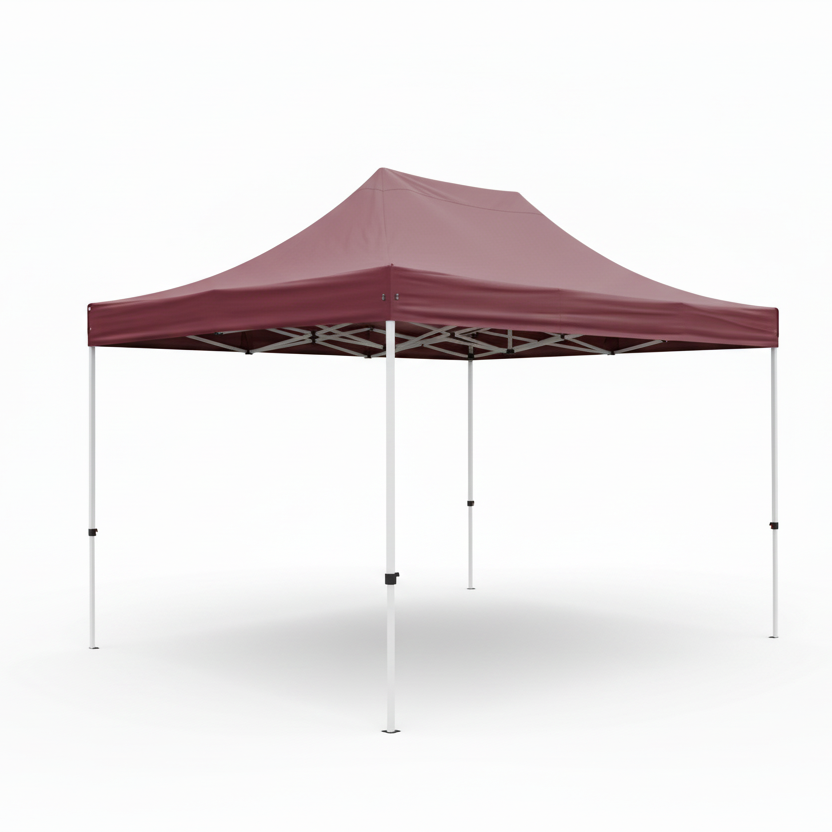 White Coated  Steel Bar Canopy Tent