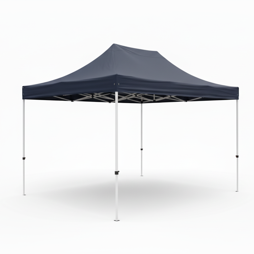 White Coated  Steel Bar Canopy Tent