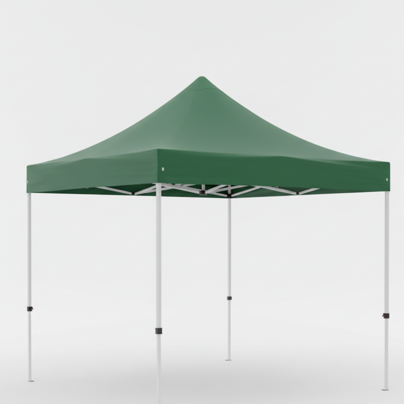 White Coated  Steel Bar Canopy Tent