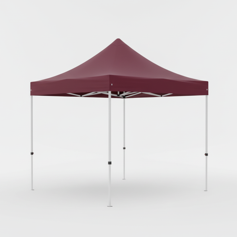 White Coated  Steel Bar Canopy Tent