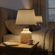 Ivory Textured Table Lamp