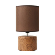 Beige Woodgrain Table Lamp