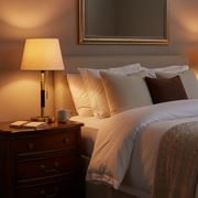 Black Gold Column Table Lamp
