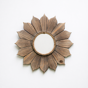 Wooden Sunflower Mirror