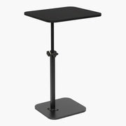 Black Top Rectangle Side Table on a light grey background