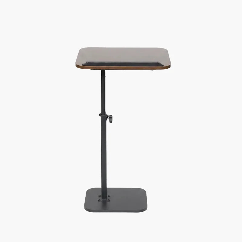 Brown Top Rectangle Side Table on a light grey background