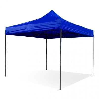 10'x10' Black Powder-Coated Steel Canopy Tent