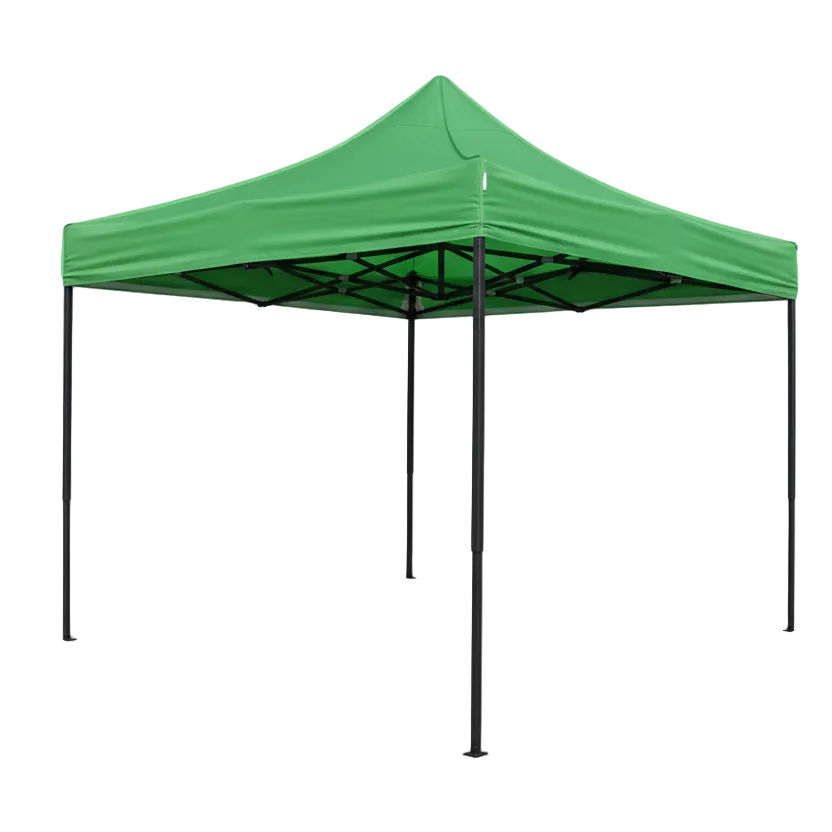 10'x10' Black Powder-Coated Steel Canopy Tent