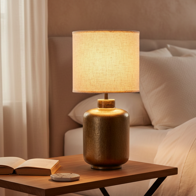Golden Ceramic Table Lamp