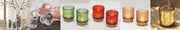 collection glass candle holders