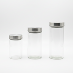 Load image into Gallery viewer, Round Glass Jar with Silver Lid
