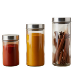 Load image into Gallery viewer, Round Glass Jar with Silver Lid
