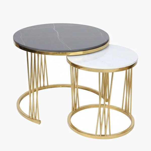 Marble Top Coffee Table on #f8f8f8, white details preserved
